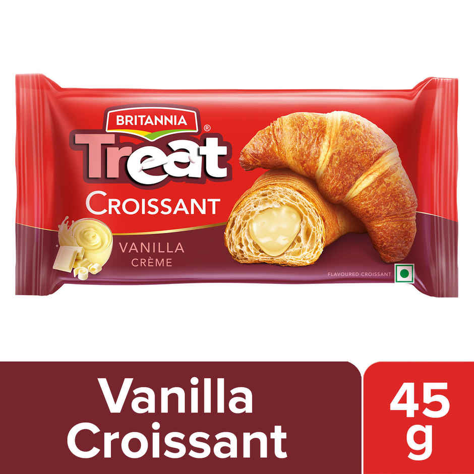 Britannia Treat Croissant - with Vanilla Creme Filling 100% Veg