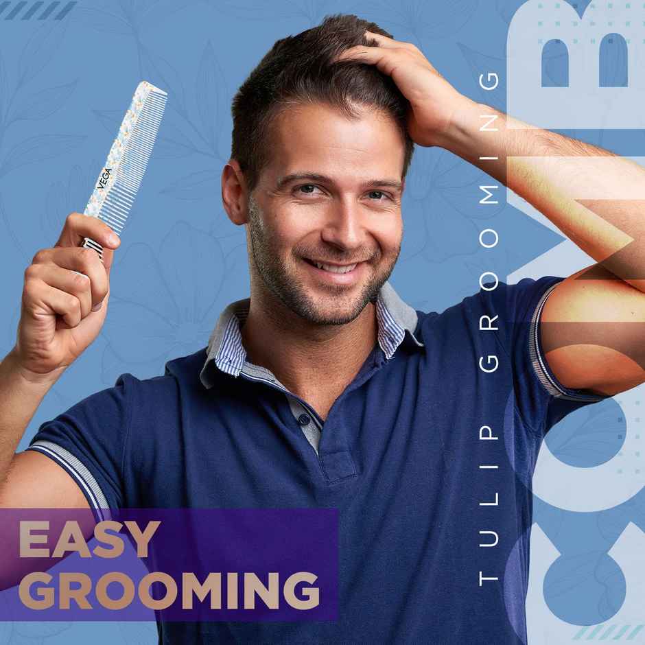 VEGA Tulip Grooming Hair Comb For Men And Women-Large | Dc-1279