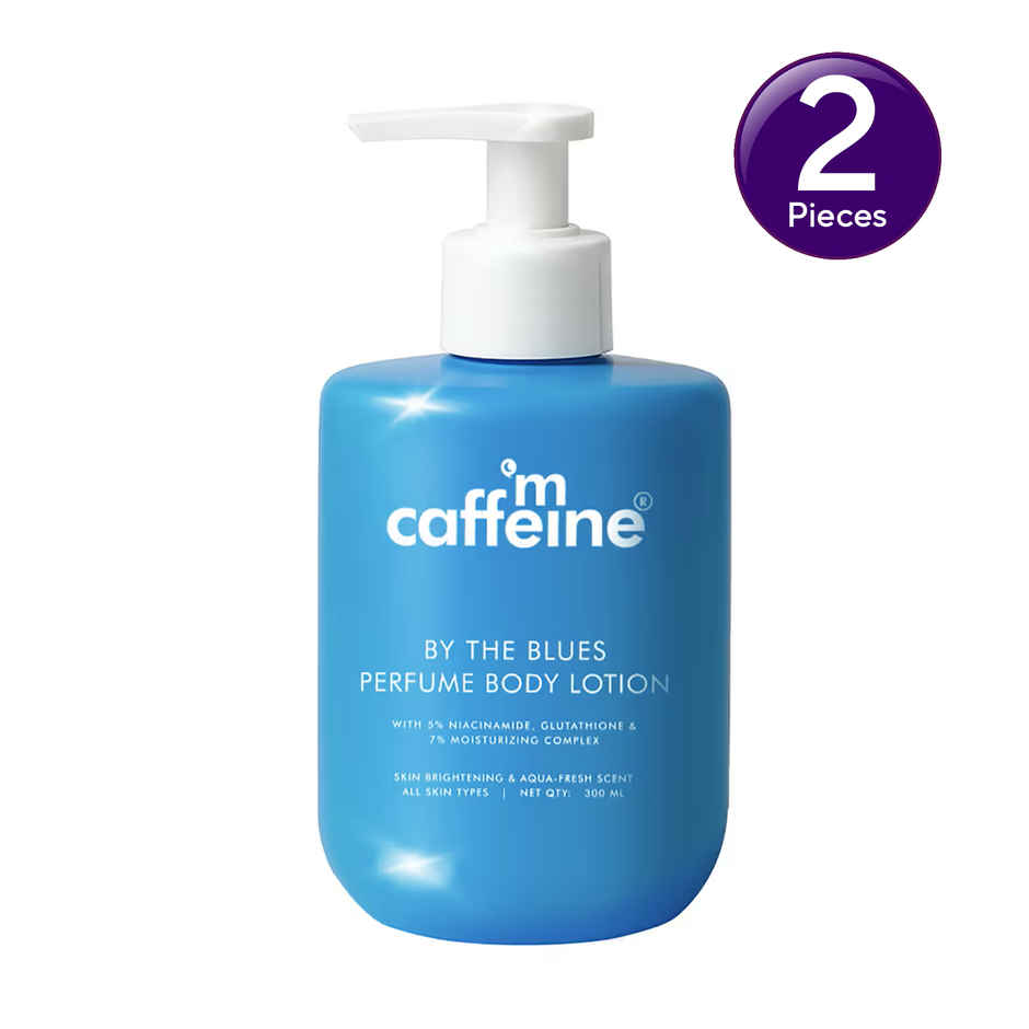 Mcaffeine By the Blues Brightening Perfume Body Lotion 5% Niacinamide- Longlasting Aquatic Scent Combo     