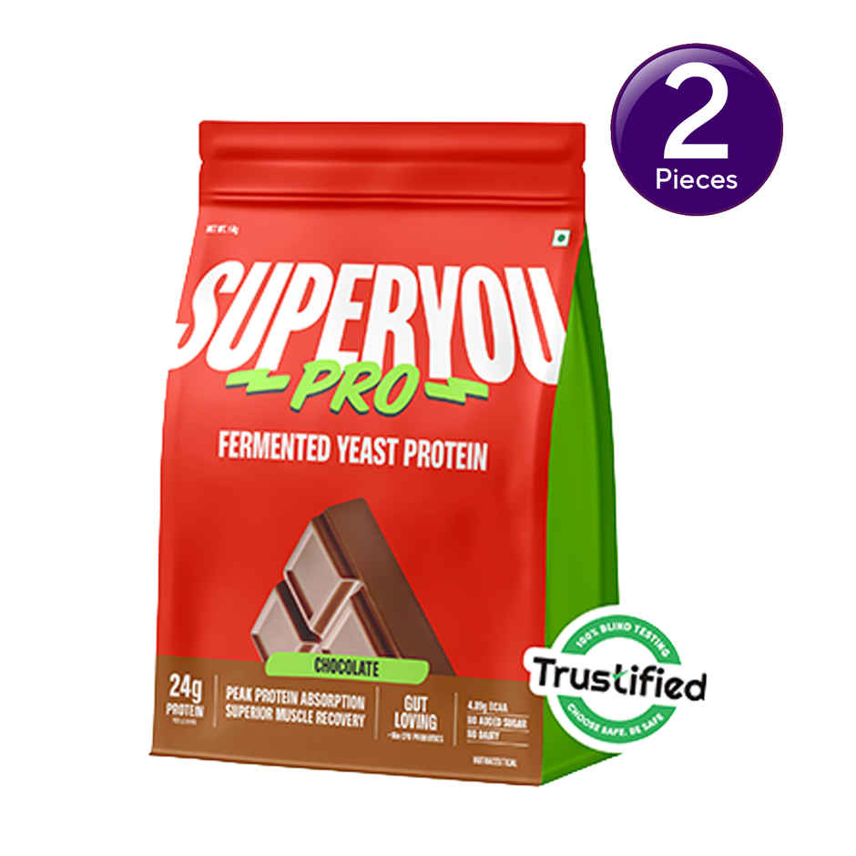 SuperYou Pro Fermented Yeast Protein- Chocolate | 24g Protein Per Scoop Combo 