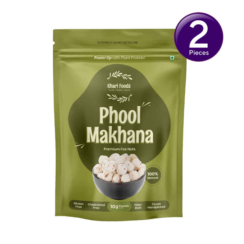 Khari Foods Phool Makhana / Fox Nuts | Premium Dry Fruits Combo 
