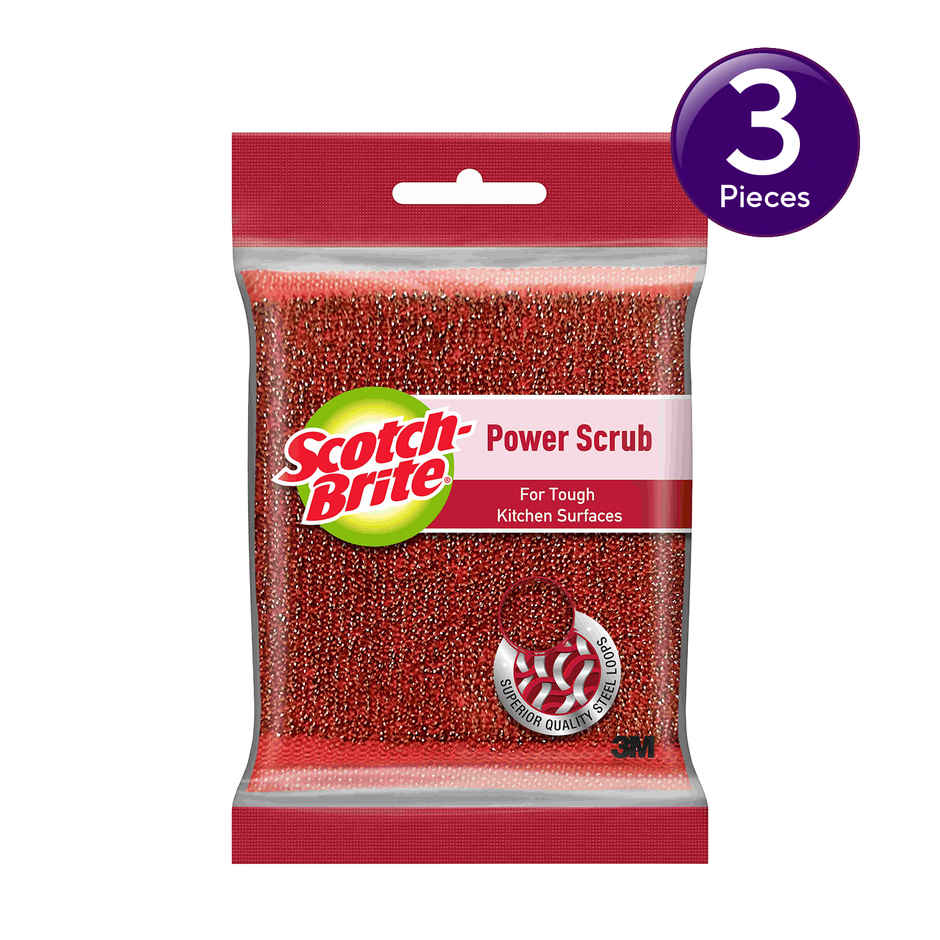 Scotch Brite Power Scrub Pad for Tough Kitchen surfaces Combo 