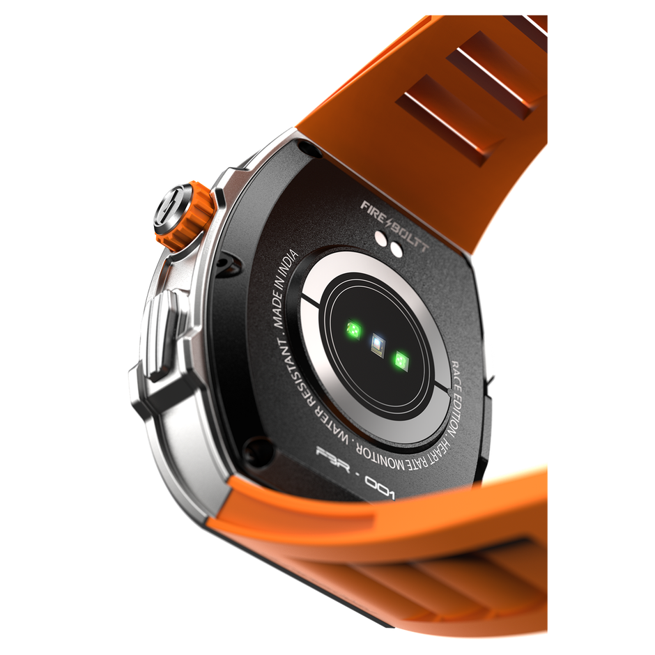 Fire-Boltt Ashphalt Smartwatch | 1.91" Display | BT Calling - Silver Orange