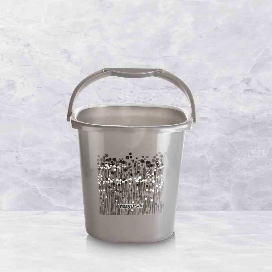 Nayasa Funk Plastic Bathroom Bucket Strong And Durable Water Storage Bucket | 25 L | Black