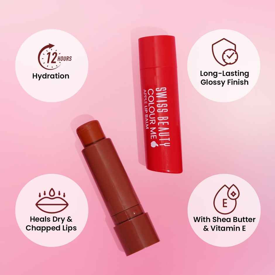 Swiss Beauty Colour Me Tinted Lip Balm - Apple Burst