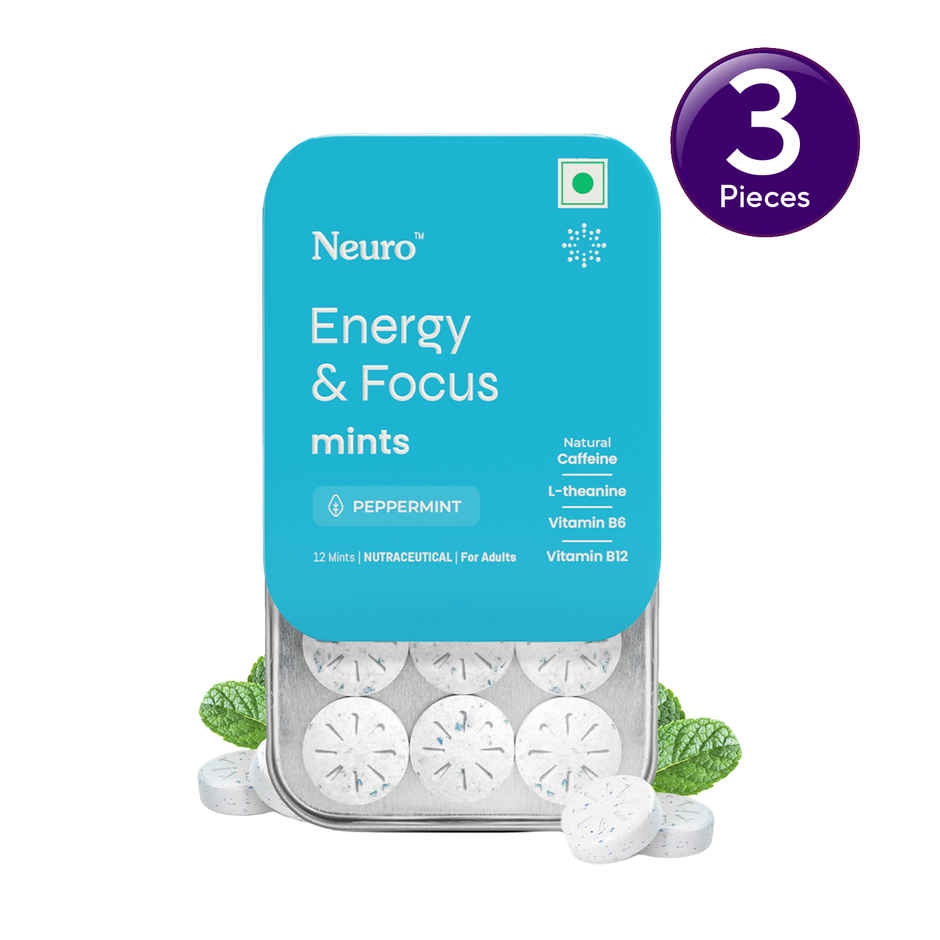 Neuro Energy and Focus Gum Mint Tin Peppermint Combo 
