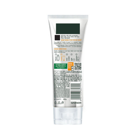 Garnier Bright Complete Serum Cleanser | Vit C Facewash for Visibly Brighter Skin in 1 Wash