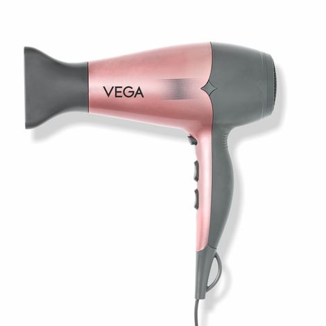 VEGA VHDH-25 Go Pro Hair Dryer With Cool Shot Button (Rose Gold, 2100 W)