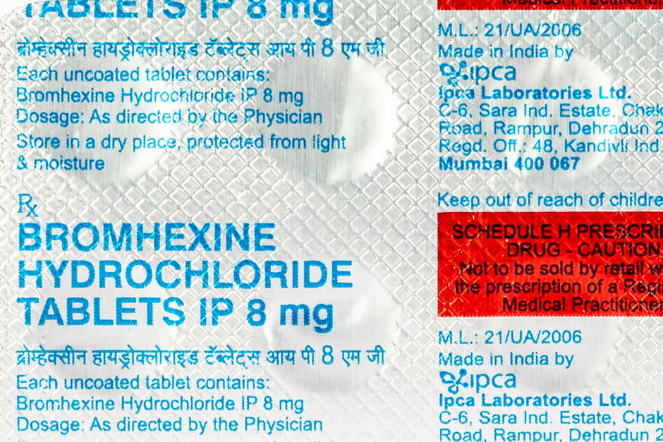 Bromhexine Hydrochloride 8mg Tablet