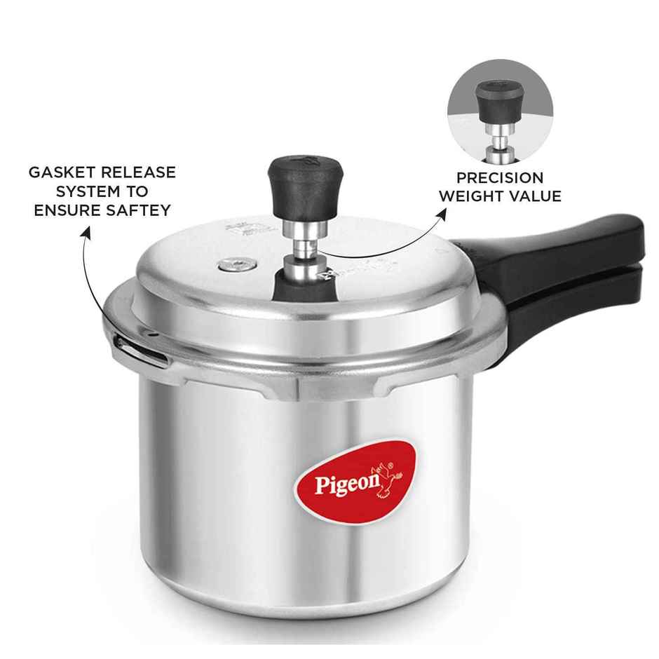 Pigeon 3L Aluminium Induction Base Outer Lid Pressure Cooker