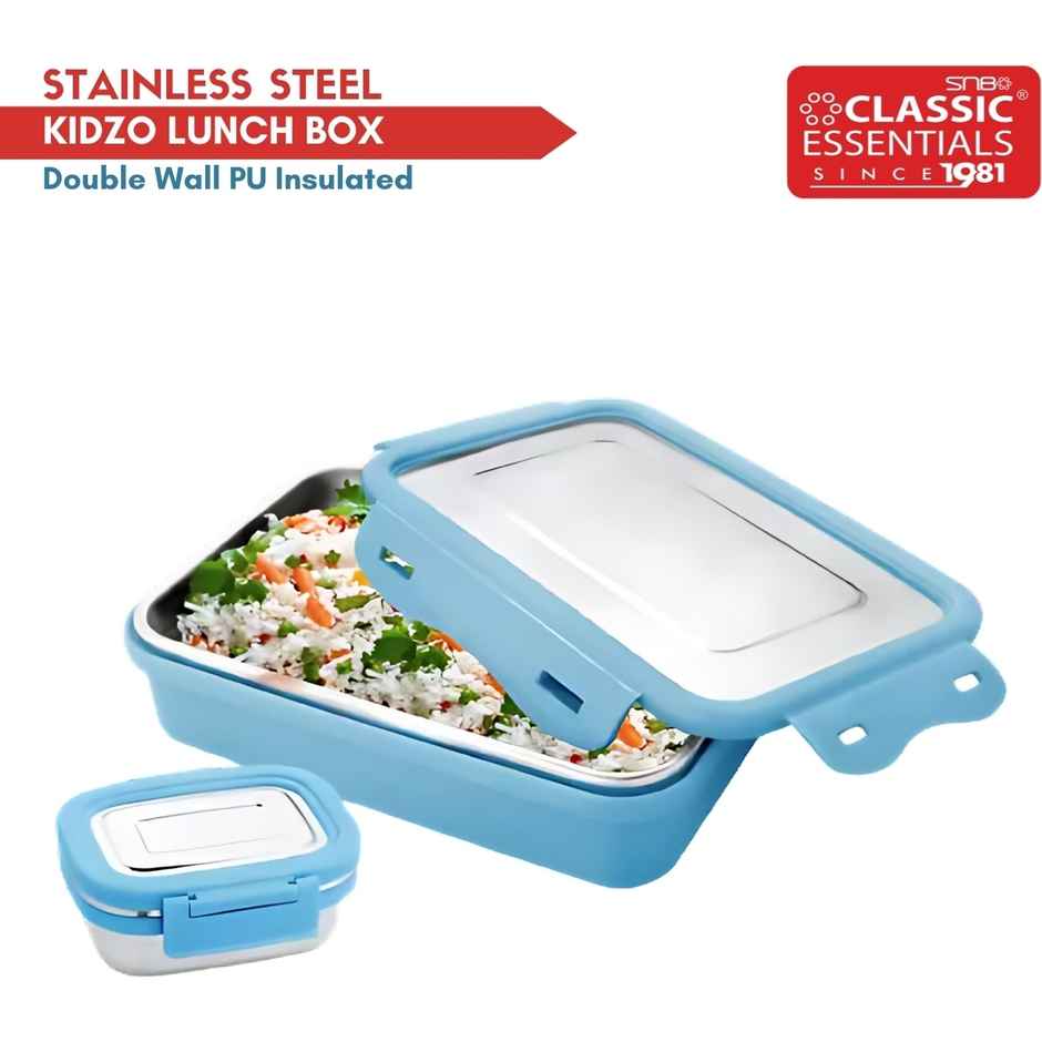 Classic Essentials Kidzo Stainless Steel Lunch Box for Kids With 1 Container Lunch Box 1000 ml