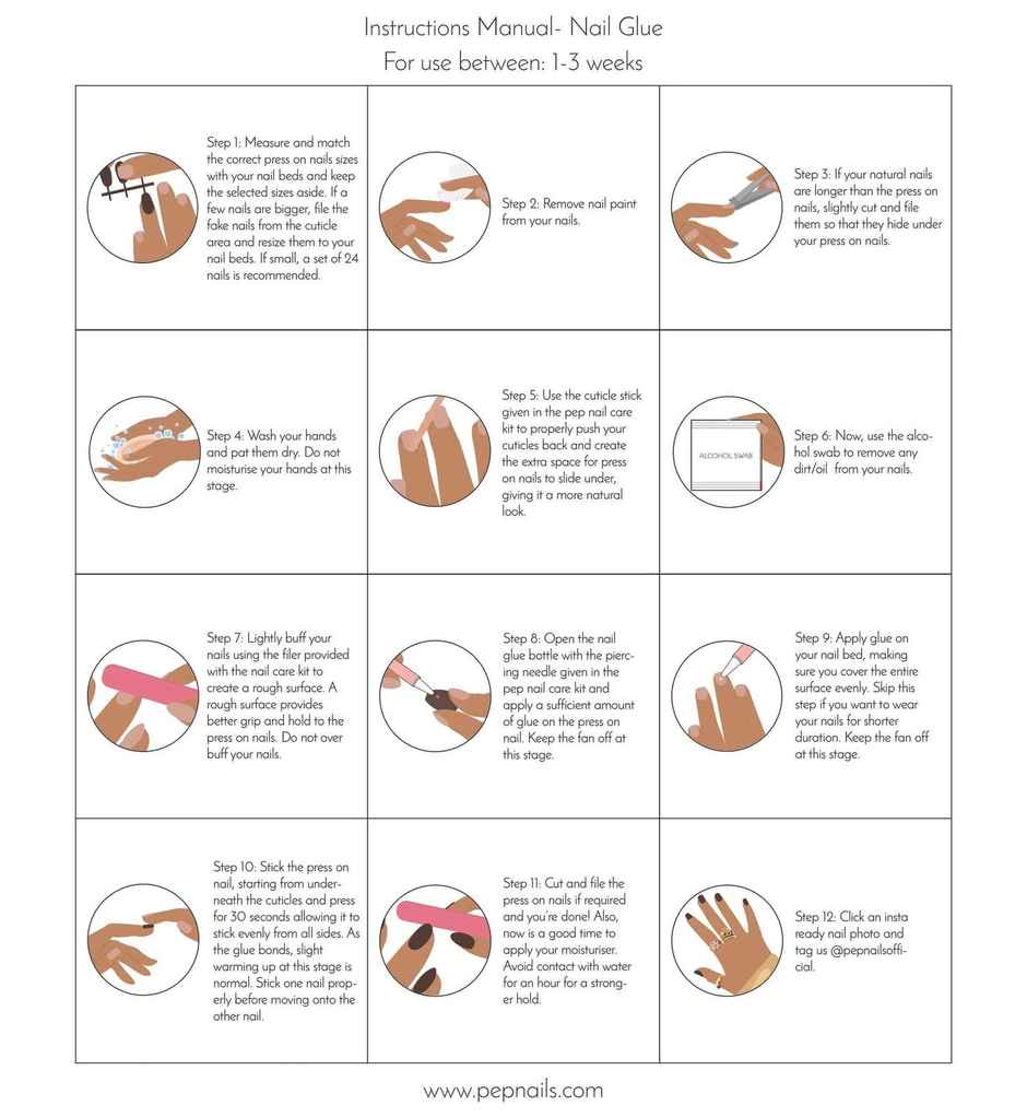 Pep Nails Bruna Medium Coffin Brown Cat Eye Reusable Press On Nails | 30 Nail Tips
