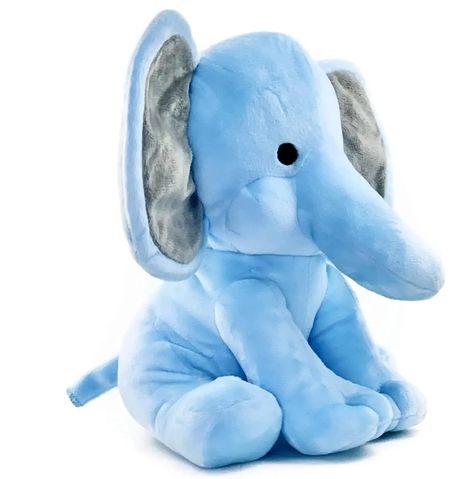 Sterling Elephant Sitting Plush Soft Toy Animal Baby Boys & Girls 30 Cm - Blue