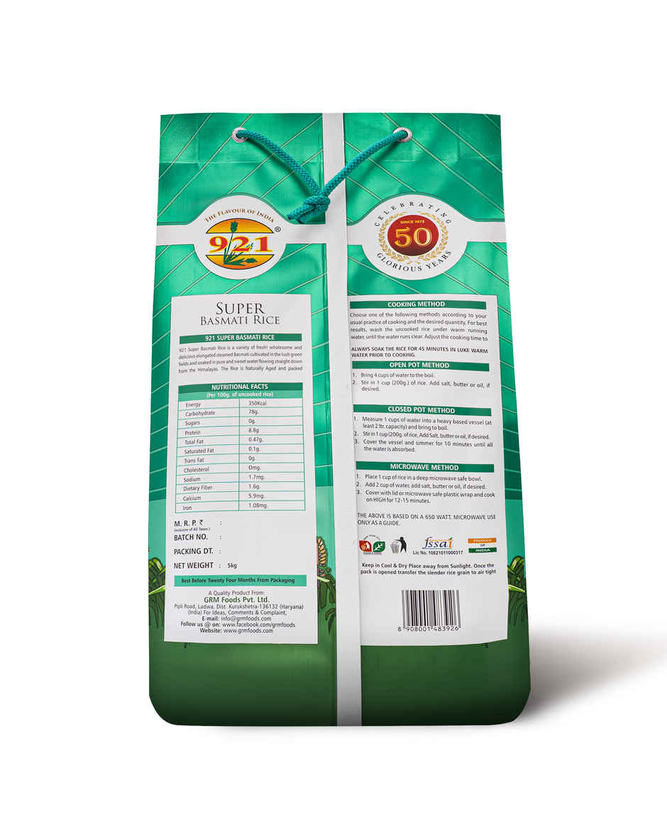 921 Extra Long Grain Super Basmati Rice