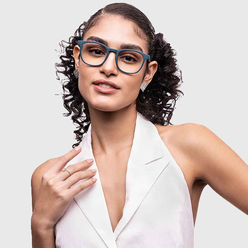 Hustlr Power by Lenskart Unisex Computer Glasses | Dark Blue - M