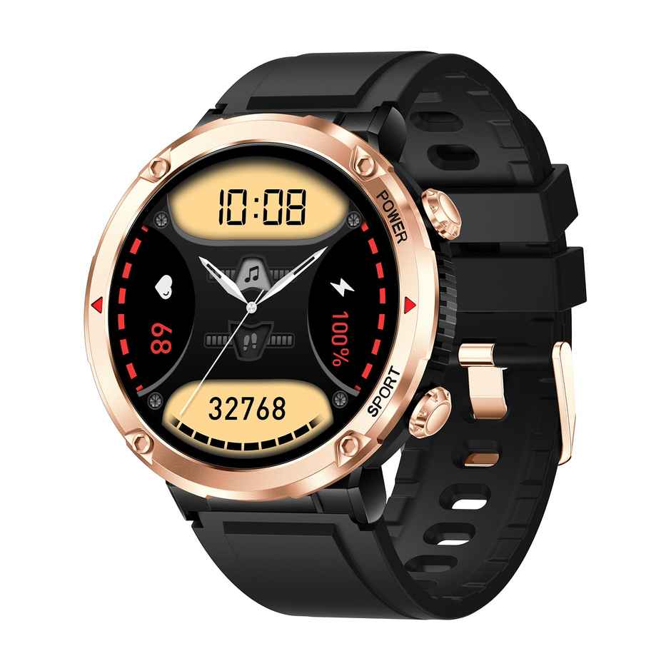 Fire-Boltt Sphere Smartwatch | 1.6" Display | BT Calling - Gold Black