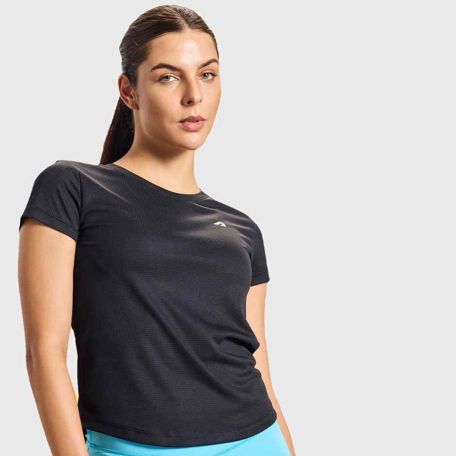 Boldfit Women's Sports T-shirt Quick Dry Fit Gym Casual Wear | Black - XXL