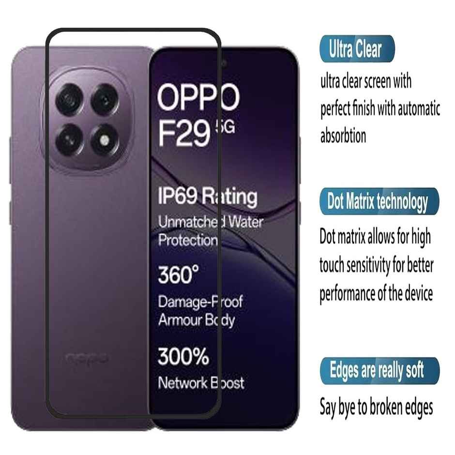 Artistque Tempered Glass for Oppo F29 5G Screen Protector Guard