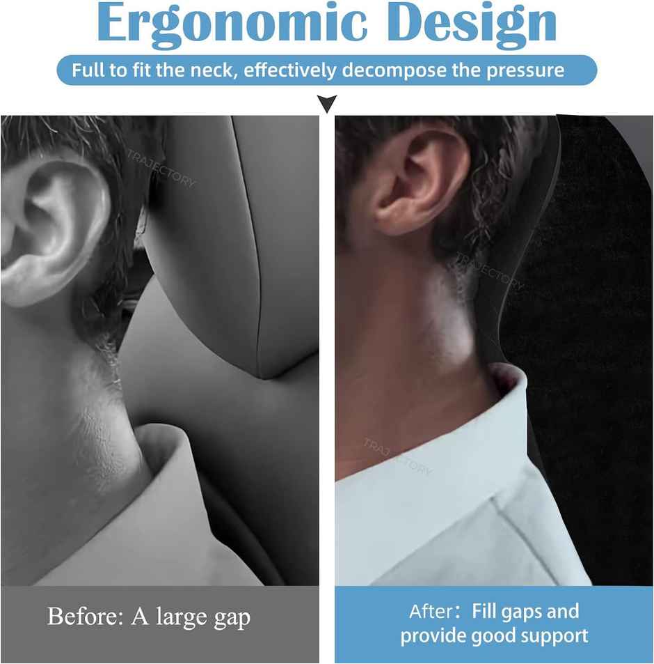 Trajectory Car Headrest Pillow In Memory Foam For Orthopedic | Neck Pain Pillow
