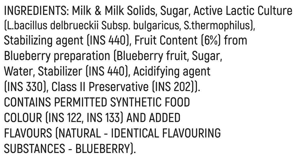 Milky Mist Fruit Yogurt Blueberry Combo