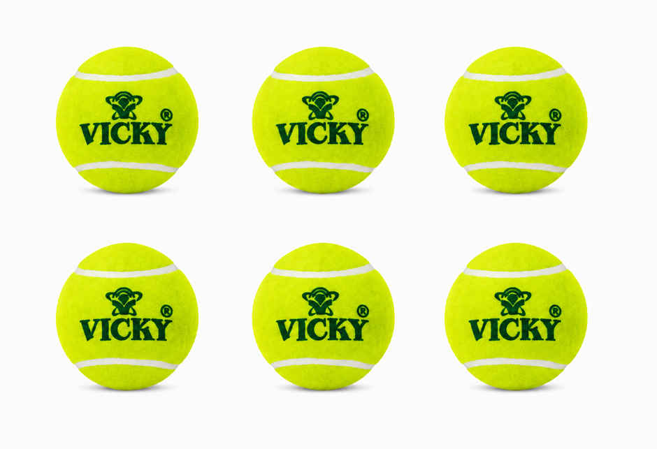 Vicky Lightweight Rubber Cricket Ball | Yellow