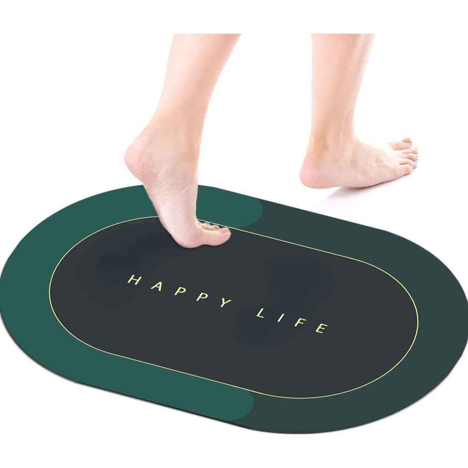 Status Silicon Anti- Skid Bath Mat | 38 x 58 cm | Happy Life