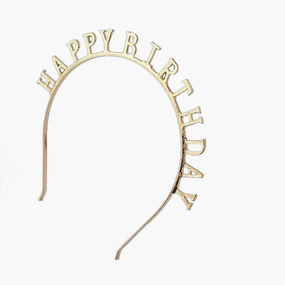 Happy Birthday Crown Hairband | Chrome