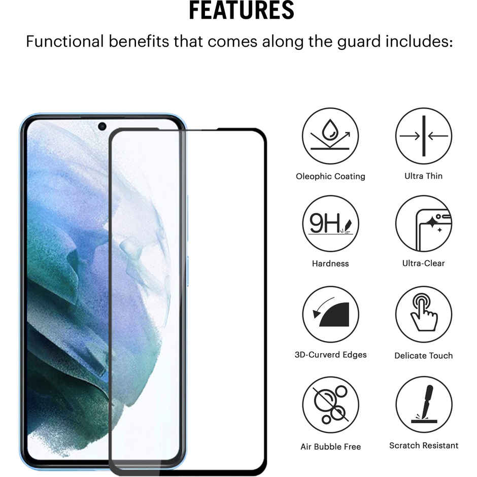 DailyObjects Samsung Galaxy S23 Ultra - 9D Tempered Glass Screen Protector