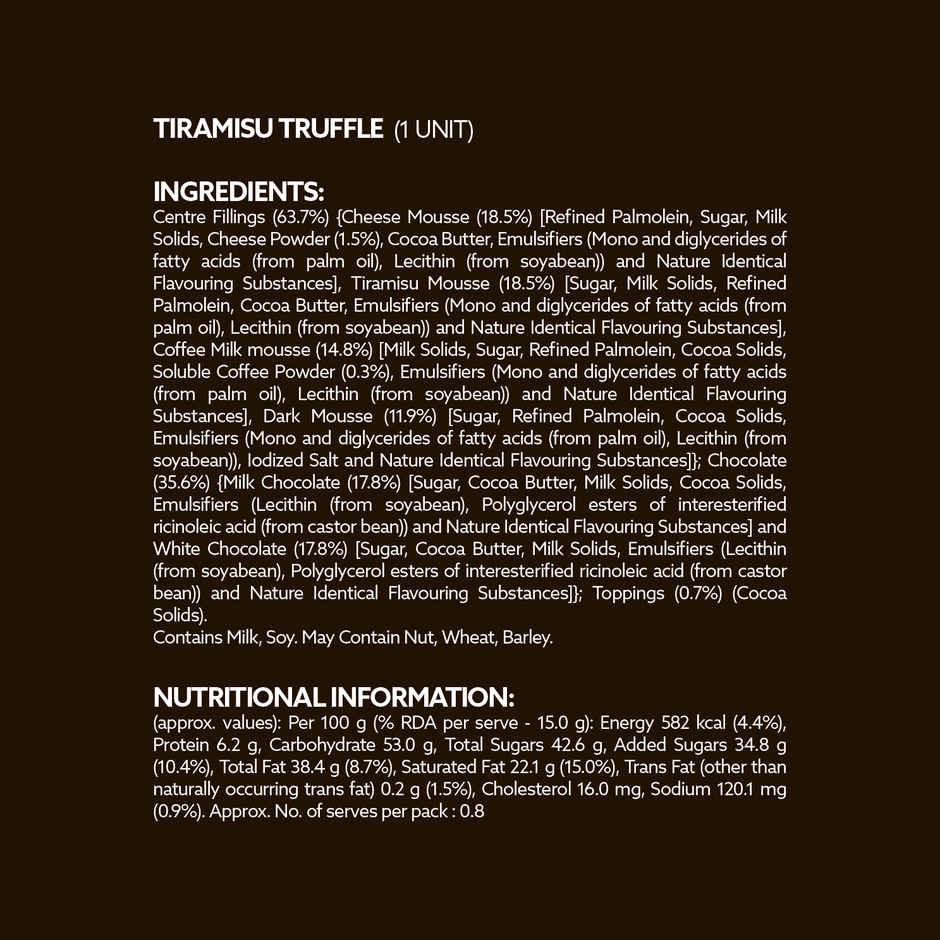 Fabelle Dessert Collection-5 Handcrafted Dessert Inspired Chocolate Truffles Combo