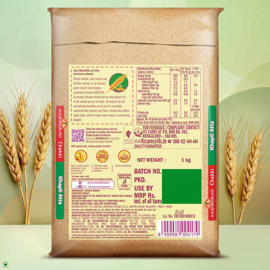 Aashirvaad Chakki Khapli Atta, Ancient Wheat Flour