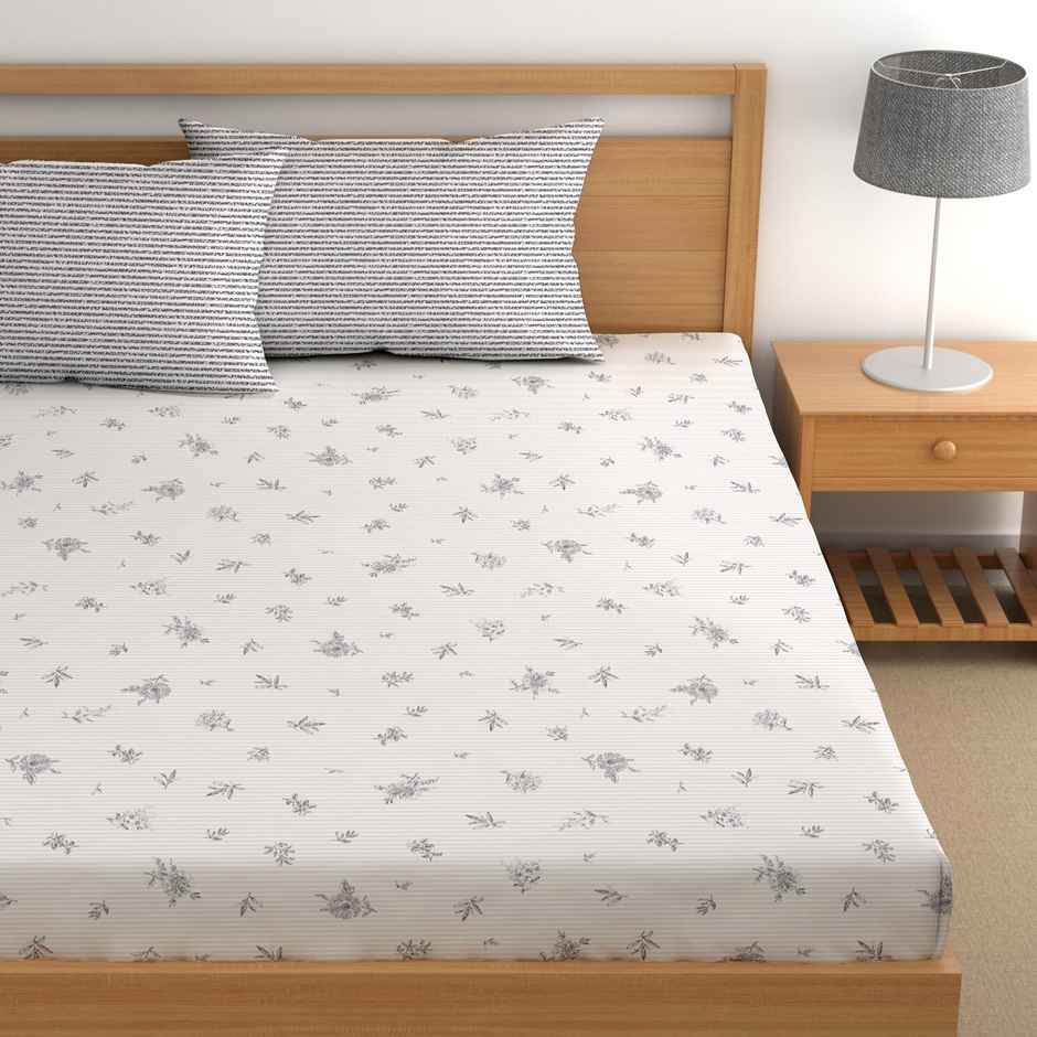 CHHAVI INDIA King Size Bedsheet With 2 Pillow Covers | Design Kb1612