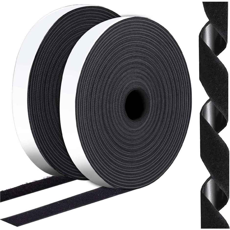 DALUCI Self-Adhesive Hook and Loop Tape | Multipurpose Velcro Tape for Wall Hanging - 5 m