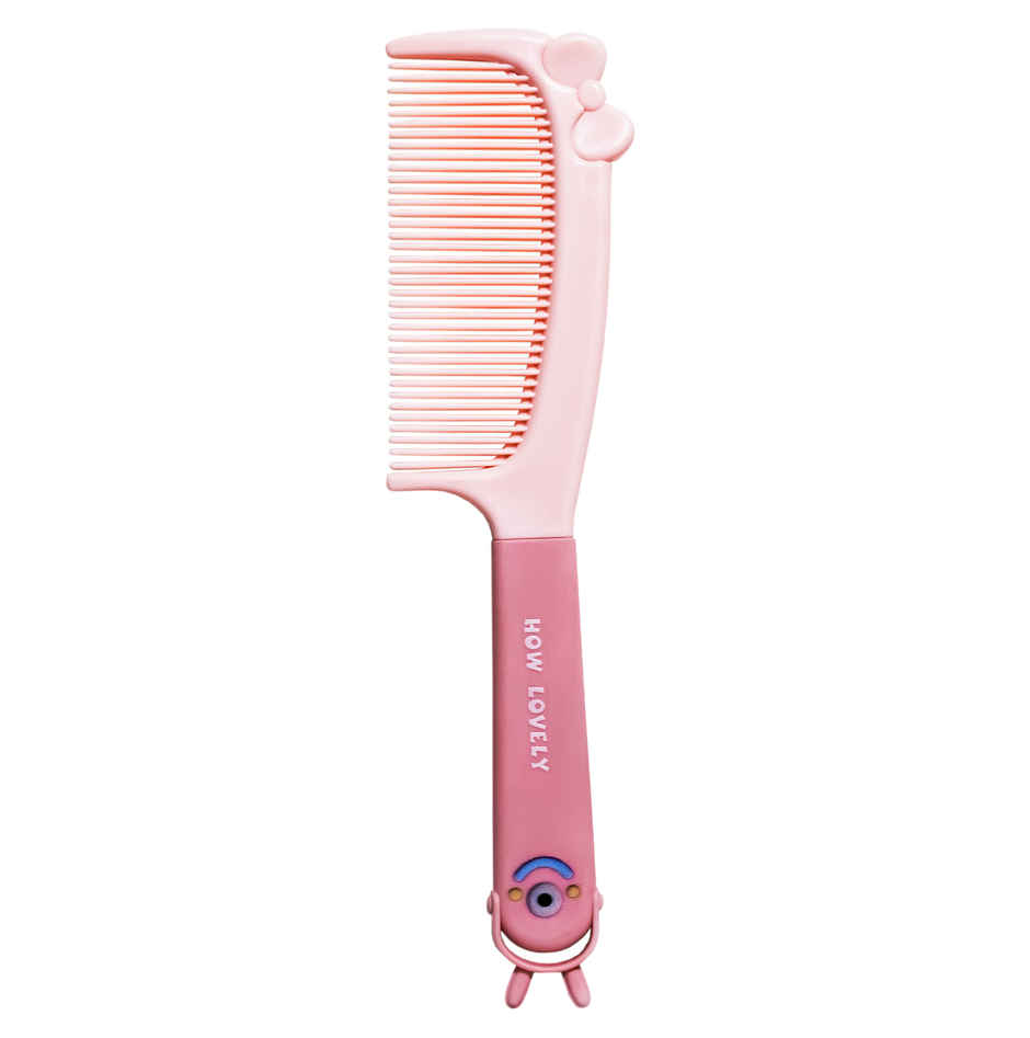 Gleva Cute Detangling Hair Comb | Soft Silicone Handle | Gentle Round Tooth Bristles | All Hair Type