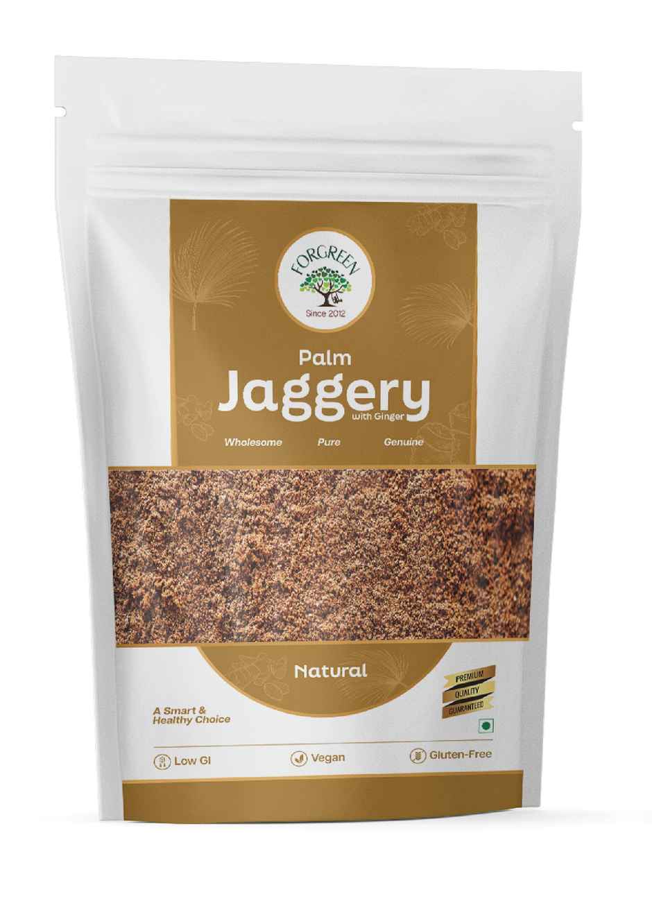 Forgreen Natural Palm Jaggery Powder With Ginger