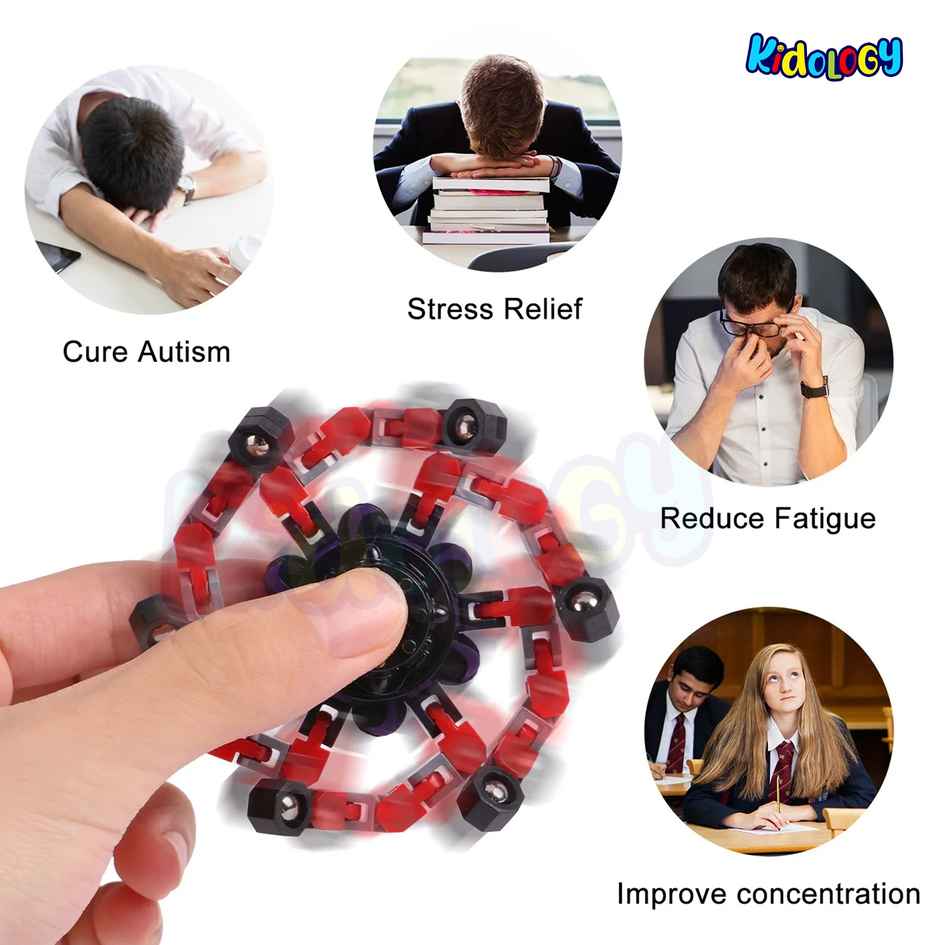 Kidology Stretch Monster Bath Toy for Kids, Creative Top Hand Toy, Rotating Robot Fingertip