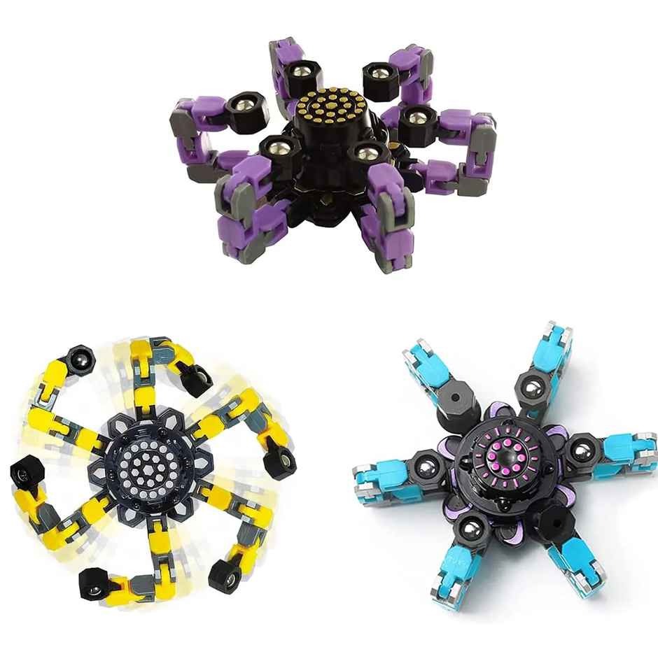 Kidology Stretch Monster Bath Toy for Kids, Creative Top Hand Toy, Rotating Robot Fingertip