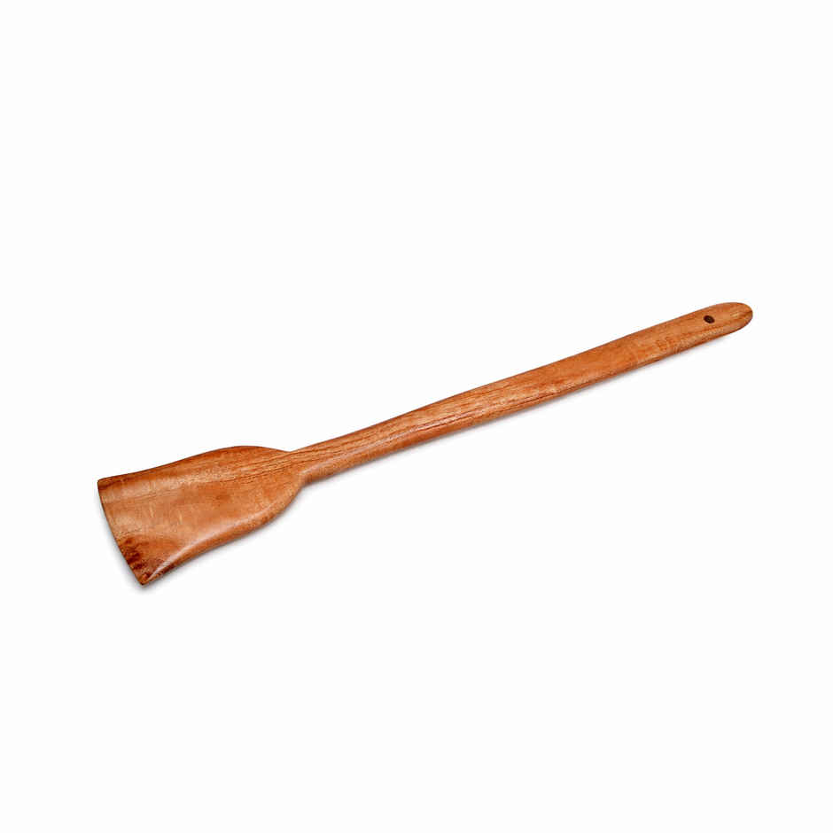 Petals Wooden Thick Long Handle Spatula Dosa Palta Taveta Turner Khurpi