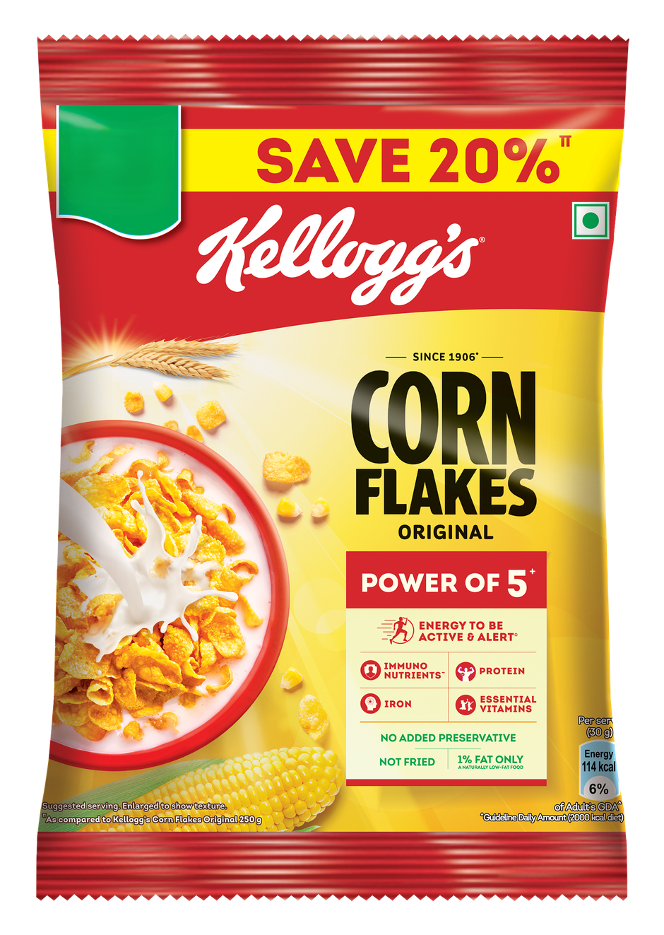 Kellogg's Corn Flakes Original | High in Iron | High in B Group Vitamins | Breakfast Cereals