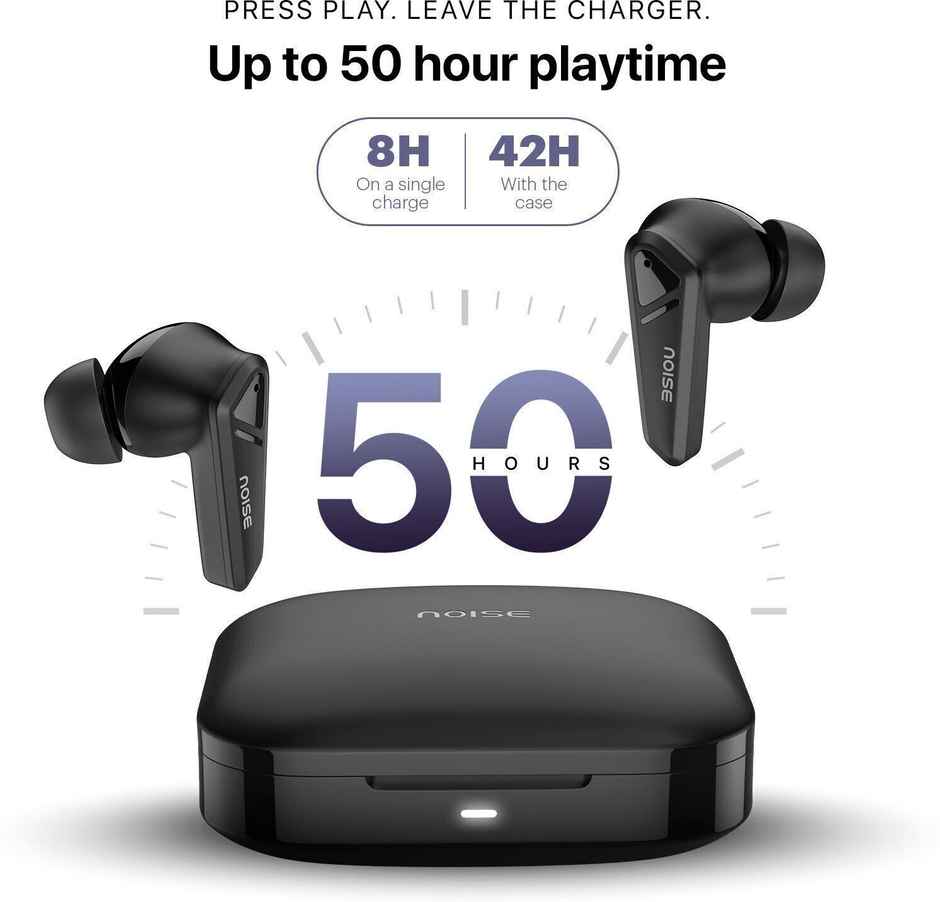 Noise Buds F1 50H Playtime 4 Mic ENC 11mm Driver Low latency Headphones | Carbon Black