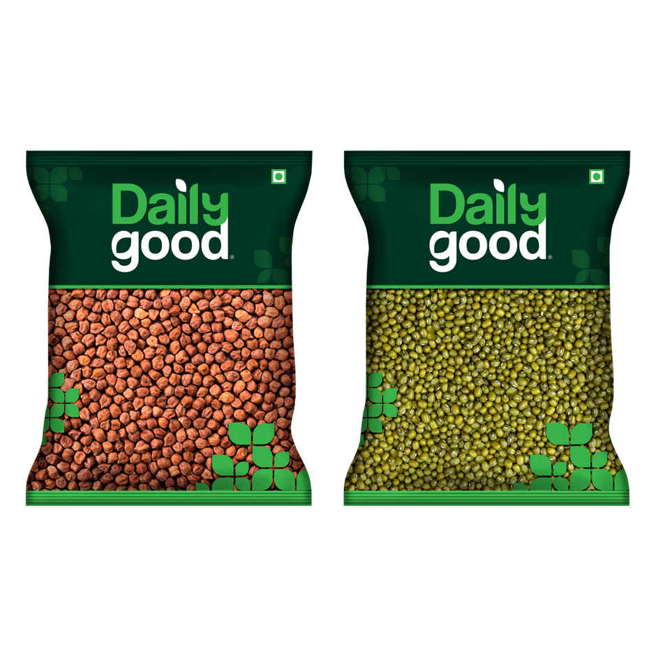 Daily Good Brown Chana(500gms) & Daily Good Unpolished Green Moong Whole(500gms) Combo