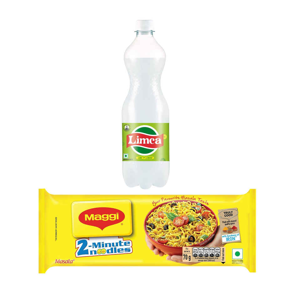Limca Soft Drink Pet(750ml) & Maggi 2- Minute Instant Masala Noodles(280gms) Combo