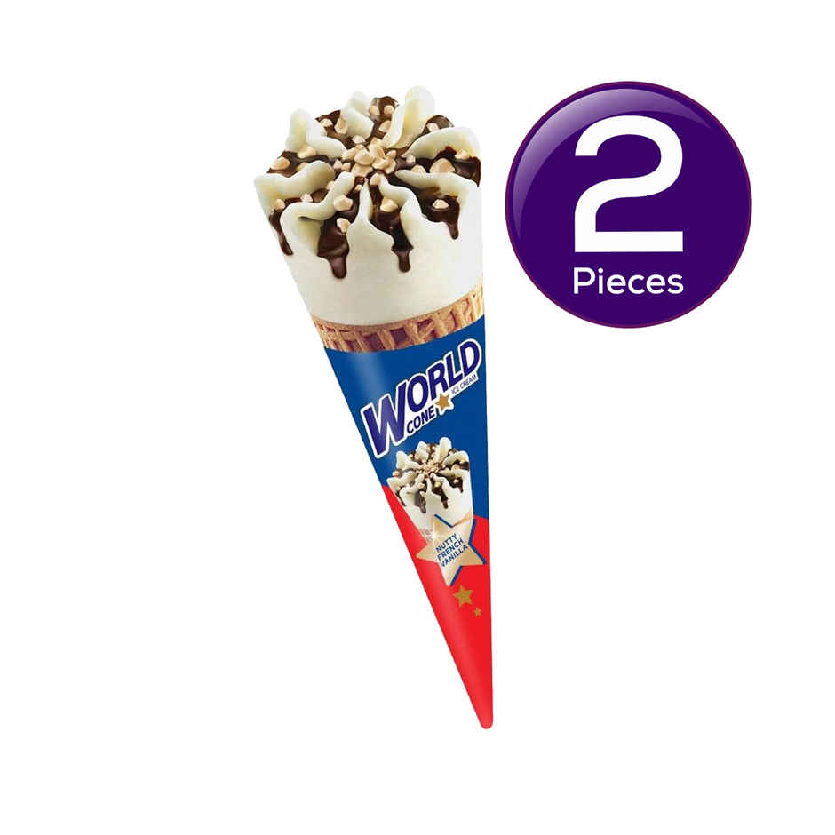 Havmor Nutty French Vanilla Ice Cream Cone Combo