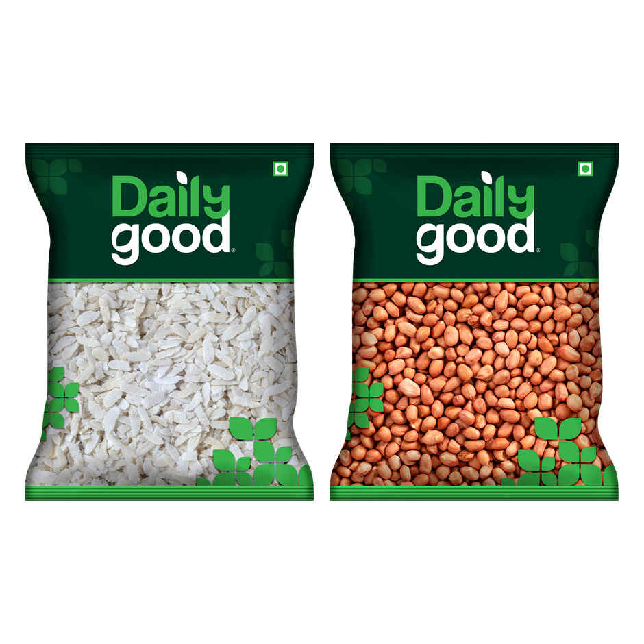 Daily Good Poha / Avalakki Thick(500gms) & Daily Good Raw Peanut / Singdana(500gms) Combo