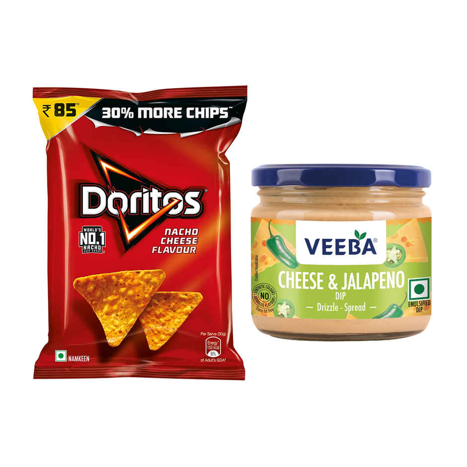 Doritos Nachos Chips(153gms) & Dip(300gms) Combo