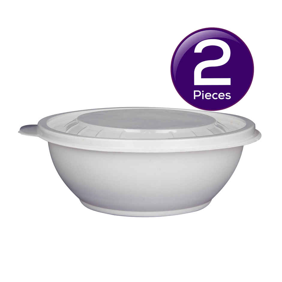 Vinay Trading Plastic Round Reusable Container with Lid 750ml Pack of 6 Combo