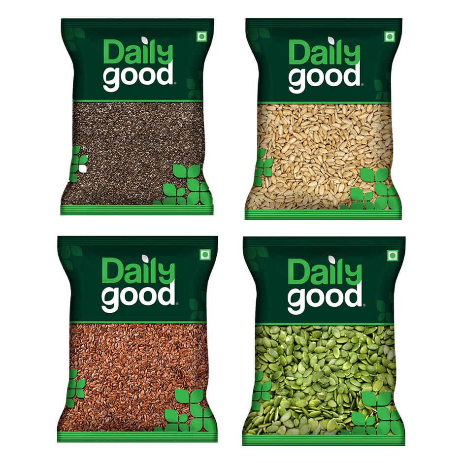 Daily Good Flax Seeds (Alsi Seeds)(200gms), Daily Good Sunflower Seeds(200gms) & Daily Good Chia Seeds(200gms) & Daily Good Pumpkin Seeds(200gms)Combo