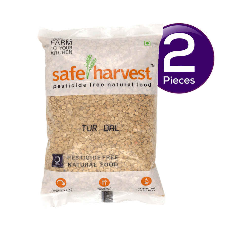 Safe Harvest Pesticide-Free Unpolished Tur Dal | Natural, Chemical-Free, Vegan and Gluten-Free Combo