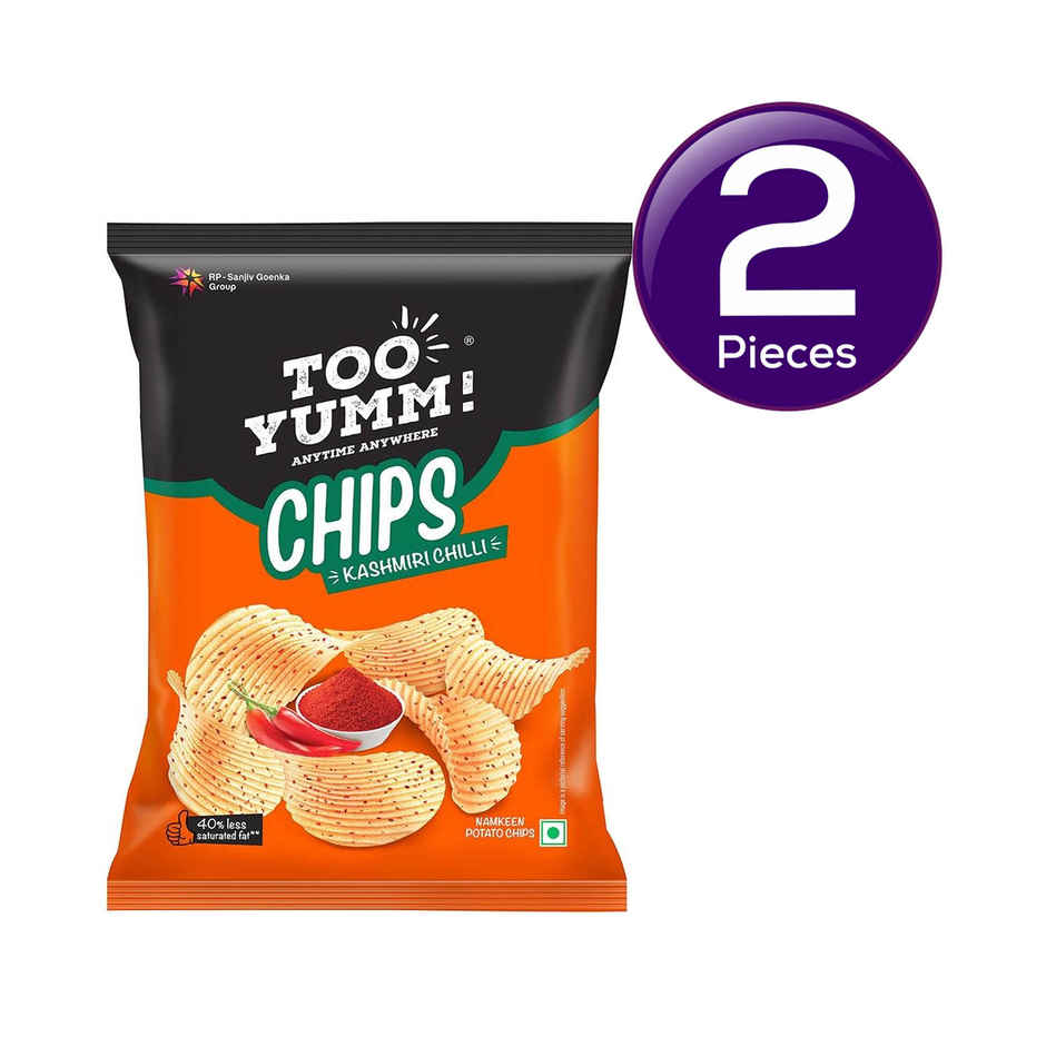 Too Yumm! Kashmiri Chilli Spicy Potato Chips| No Palm Oil Snacks Combo