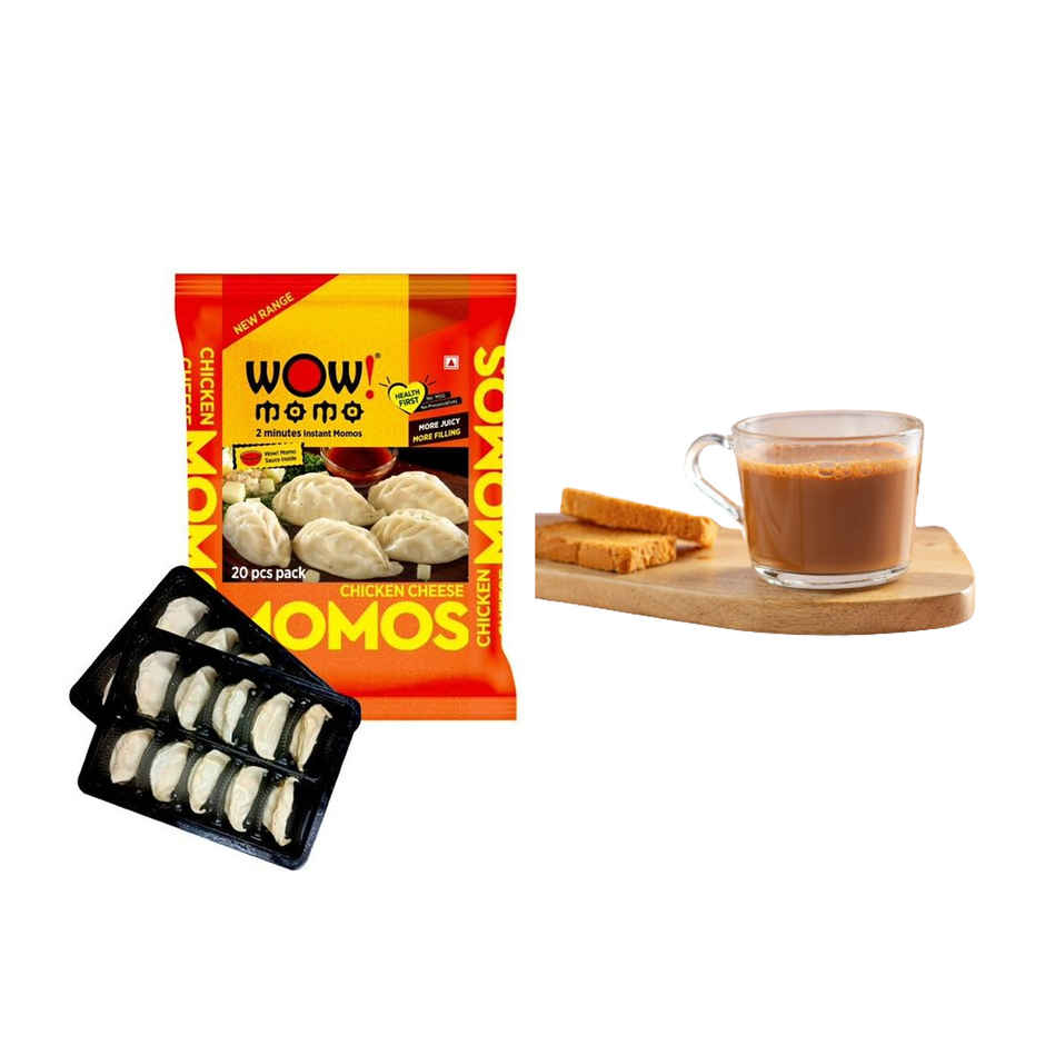 Classic Chai(1pc) & Wow! Chicken Cheese Momos(20pc) Combo