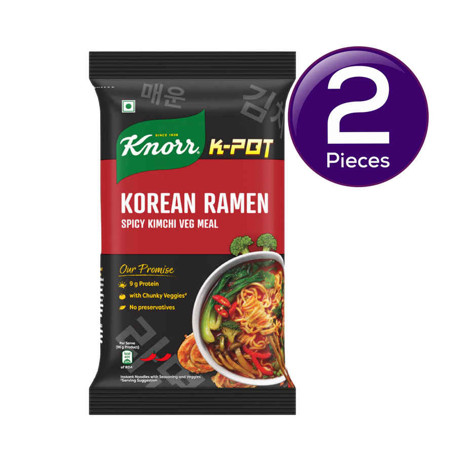 Korean Knorr Korean Ramen Spicy Kimchi Veg Meal Combo